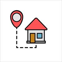 Home location icon illustration vector