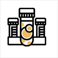 A line icon of a test tube with a test tube and a test tube vector