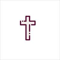 A cross icon on a white background vector