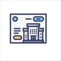 A building icon on a white background vector