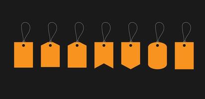 illustration empty price tags white suitable for label, tag, coupon, and budge vector