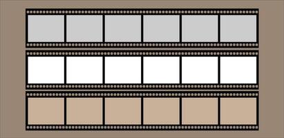 illustration long film strip frame flat design vector