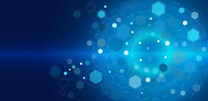 Abstract technology futuristic blue background editable vector