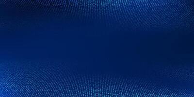 Blue horizontal abstract technology round pixel background. Science network business concept in futuristic style. vector