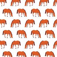 Seamless pattern with horse. vector