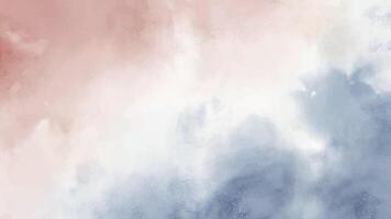 Abstract horizontal watercolor background. Hand drawn sky texture in red blue color. Brush stroked painting pastel color watercolour vector