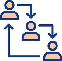 A diagram of a person and an arrow pointing to the right vector