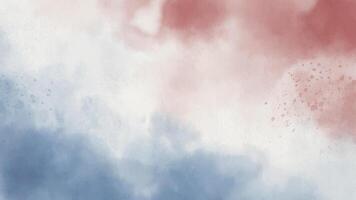 Abstract horizontal watercolor background. Hand drawn texture. Brush stroked painting pastel sky texture in red blue color vector