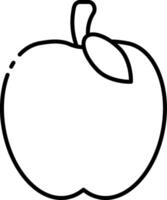 Apple coloring pages for kids vector