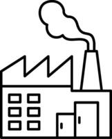 A factory with smoke coming out of the chimney vector