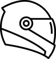 A helmet outline on a white background vector
