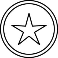 Star in a circle coloring page vector