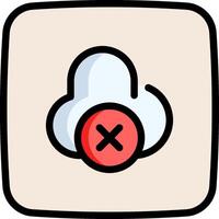A cloud with a red cross on it vector