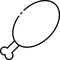 A black and white drawing of a bone bone vector