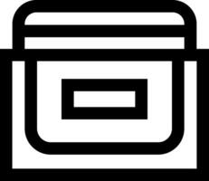 A black and white icon of a box vector