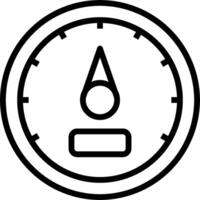 A black and white image of a speedometer vector