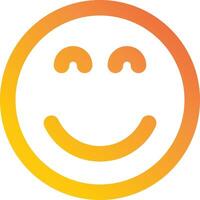 A smiley face with an orange circle vector