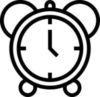 An alarm clock icon on a white background vector