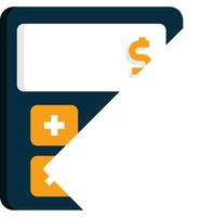 A calculator with a dollar sign on it vector