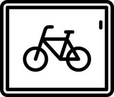 A black and white image of a bicycle on a white background vector