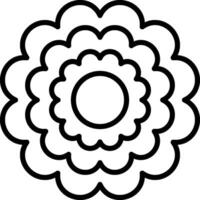 A flower with a circle in the center vector