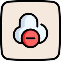 A cloud with a red dot on it vector
