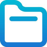 A blue folder icon with a blue arrow vector
