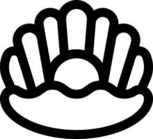 A black and white shell icon vector