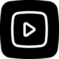 Youtube icon with a play button vector