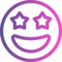 A smiley face with stars on it vector