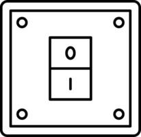 A black and white square with a single switch vector