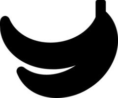 A black and white banana icon vector