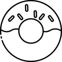 A donut icon with a circle in the middle vector