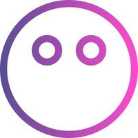 A purple and pink circle with two eyes vector