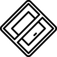 A black and white square with a square in it vector