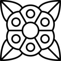 A black and white flower design on a white background vector