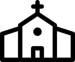 Church icon with cross on top vector