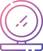 A pink and purple icon of a mirror vector
