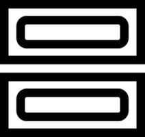 Two black and white squares with the same shape vector