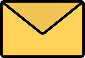 An envelope icon with a yellow envelope vector