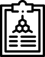 A black and white icon of a clipboard with a paper on top vector