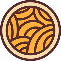 A circular pattern with brown and yellow colors vector
