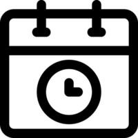 Calendar icon with clock on it vector