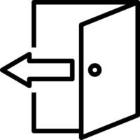 A door with an arrow pointing to it vector