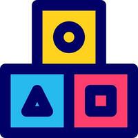 A colorful logo with a block with a number on it vector
