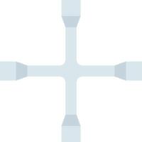 A cross with four lines on it vector