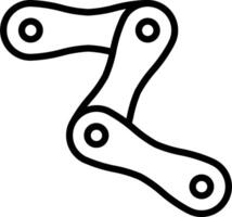 A black and white drawing of a chain vector