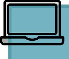 A laptop computer icon on a white background vector