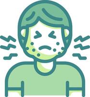 A man with a rash on his face vector
