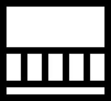 A black and white image of a white and black square vector